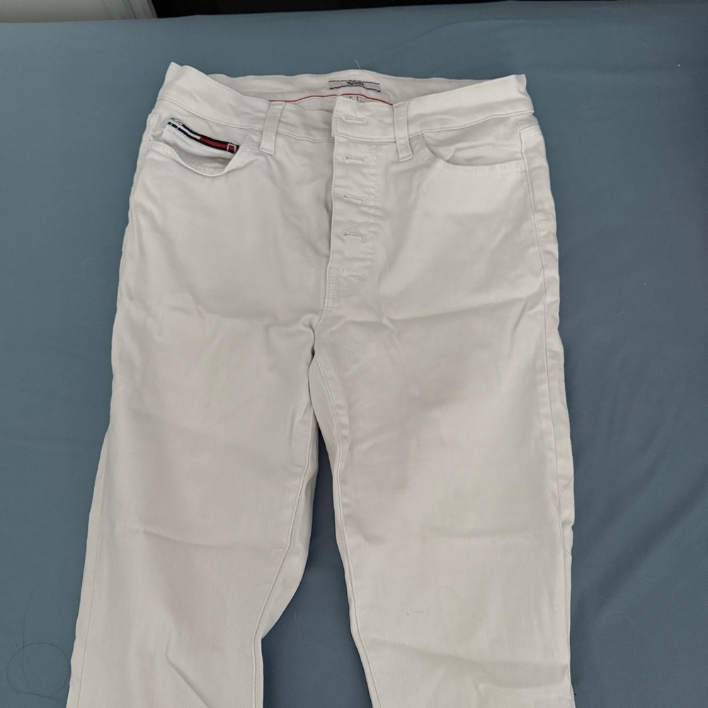 Tommy Hilfiger White Ripped Skinny Jeans
